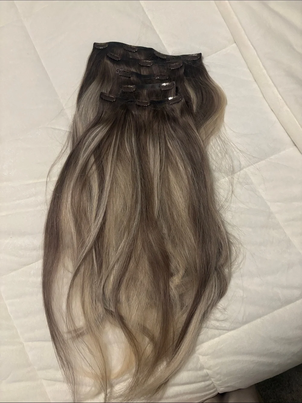 BELLAMI Silk Seam clip-In Extensions — Ash Blonde to Light Brown Blend